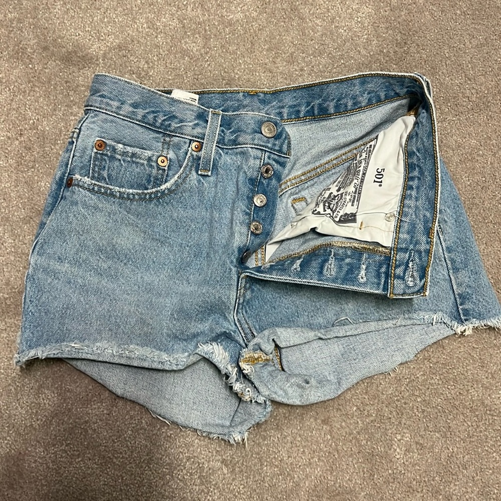 Vintage 501 Levi’s button fly denim shorts